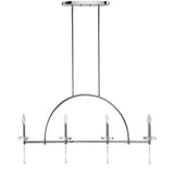 Doris 41" Linear Metal/Crystal LED Pendant - JONATHAN Y