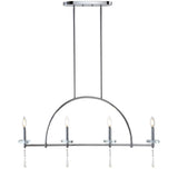 Doris 41" Linear Metal/Crystal LED Pendant - JONATHAN Y