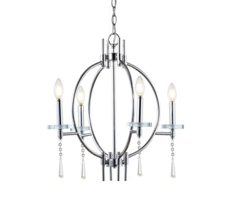 Laura 23" Crystal/Metal LED Chandelier - JONATHAN Y