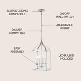 Ruth 11" Traditional Classic Lantern Metal/Glass LED Pendant