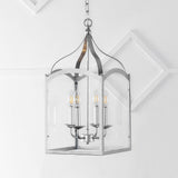 Ruth 11" Traditional Classic Lantern Metal/Glass LED Pendant - JONATHAN Y