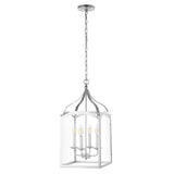Ruth 11" Traditional Classic Lantern Metal/Glass LED Pendant - JONATHAN Y