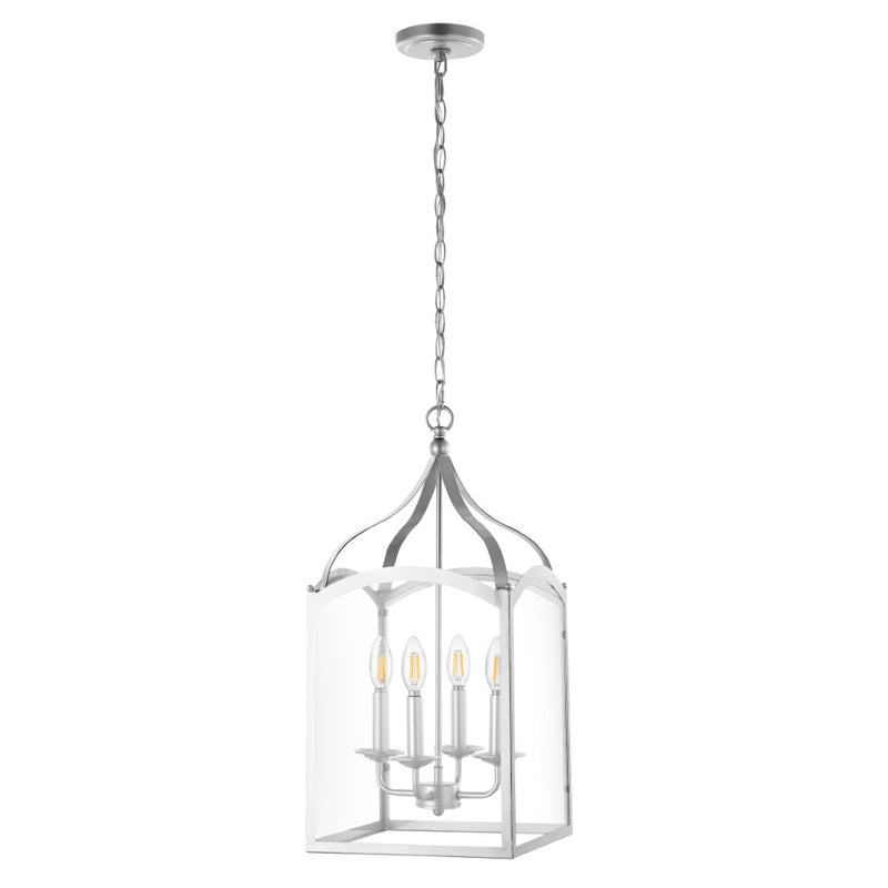 Ruth 11" Traditional Classic Lantern Metal/Glass LED Pendant - JONATHAN Y
