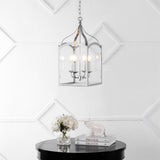 Ruth 11" Traditional Classic Lantern Metal/Glass LED Pendant - JONATHAN Y