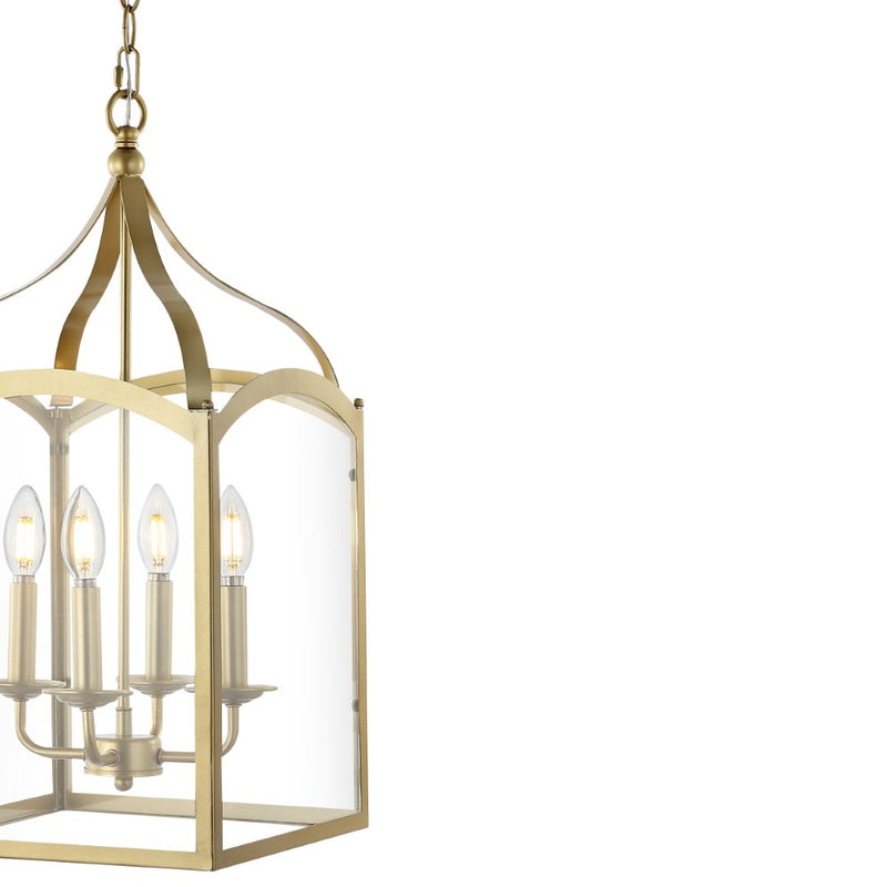 Ruth 11" Traditional Classic Lantern Metal/Glass LED Pendant