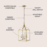 Ruth 11" Traditional Classic Lantern Metal/Glass LED Pendant