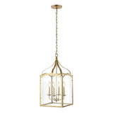 Ruth 11" Traditional Classic Lantern Metal/Glass LED Pendant - JONATHAN Y