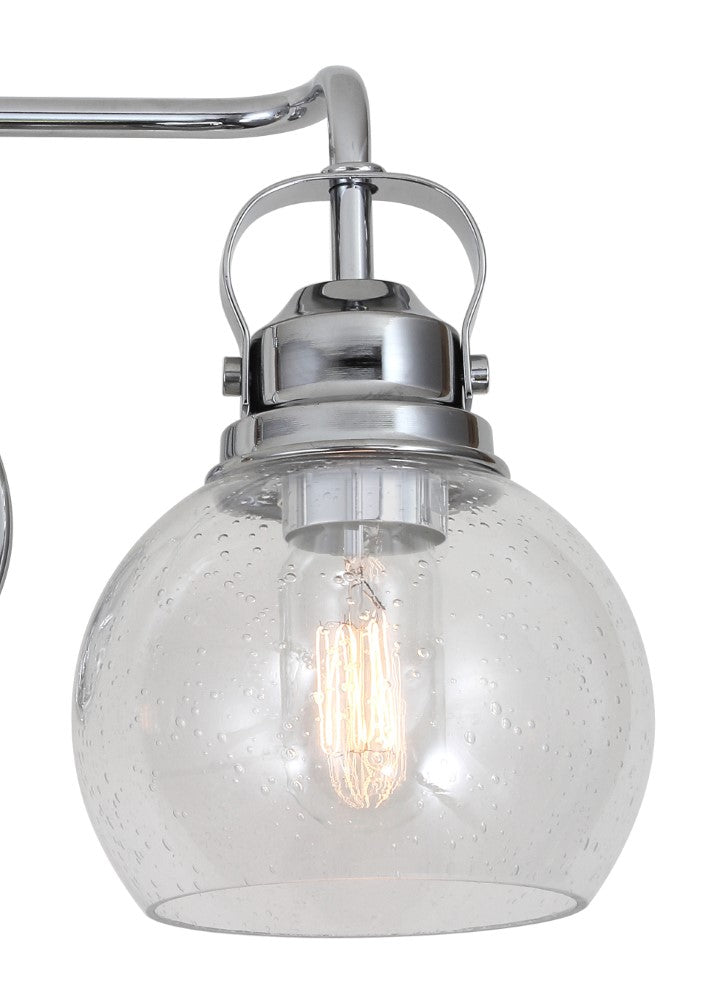 Shirley Metal/ Bubbled Glass Vanity Light