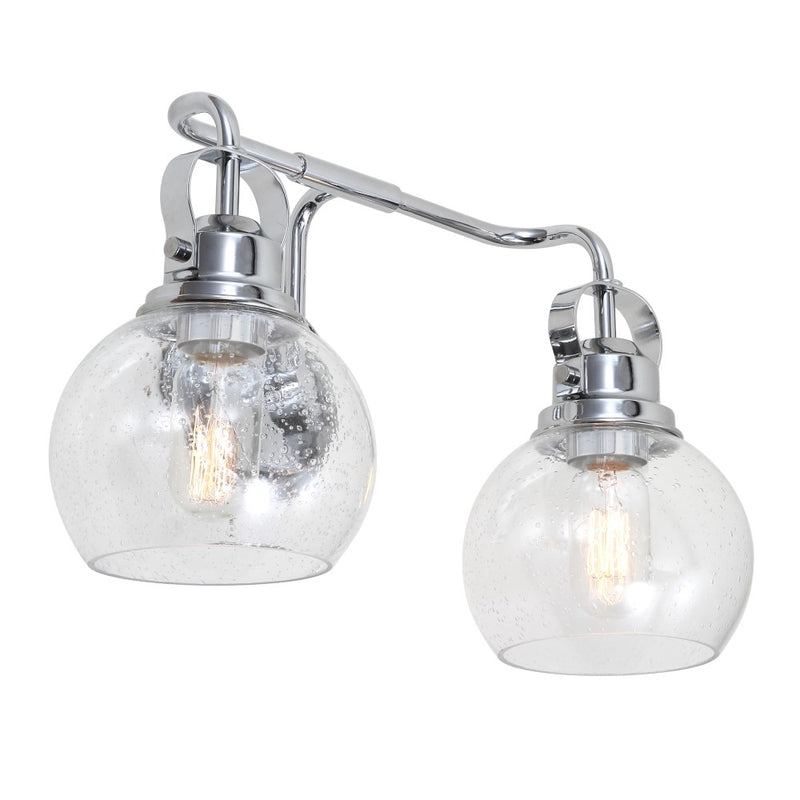 Shirley Metal/ Bubbled Glass Vanity Light