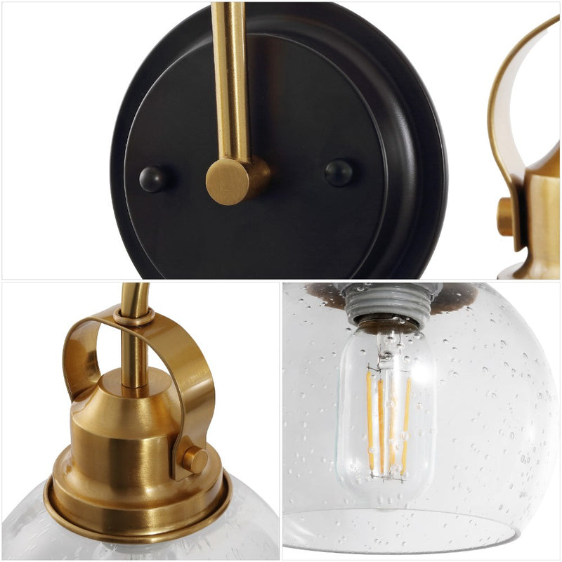 Shirley Metal/ Bubbled Glass Vanity Light