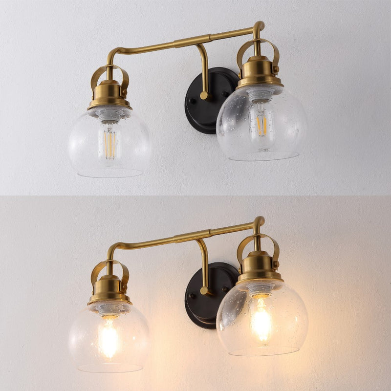 Shirley Metal/ Bubbled Glass Vanity Light