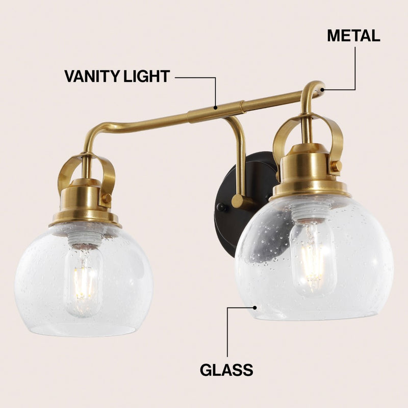 Shirley Metal/ Bubbled Glass Vanity Light