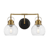 Shirley Metal/ Bubbled Glass Vanity Light
