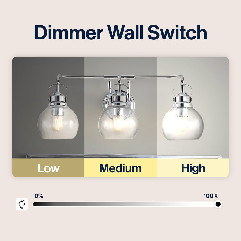 Shirley Metal/ Bubbled Glass Vanity Light
