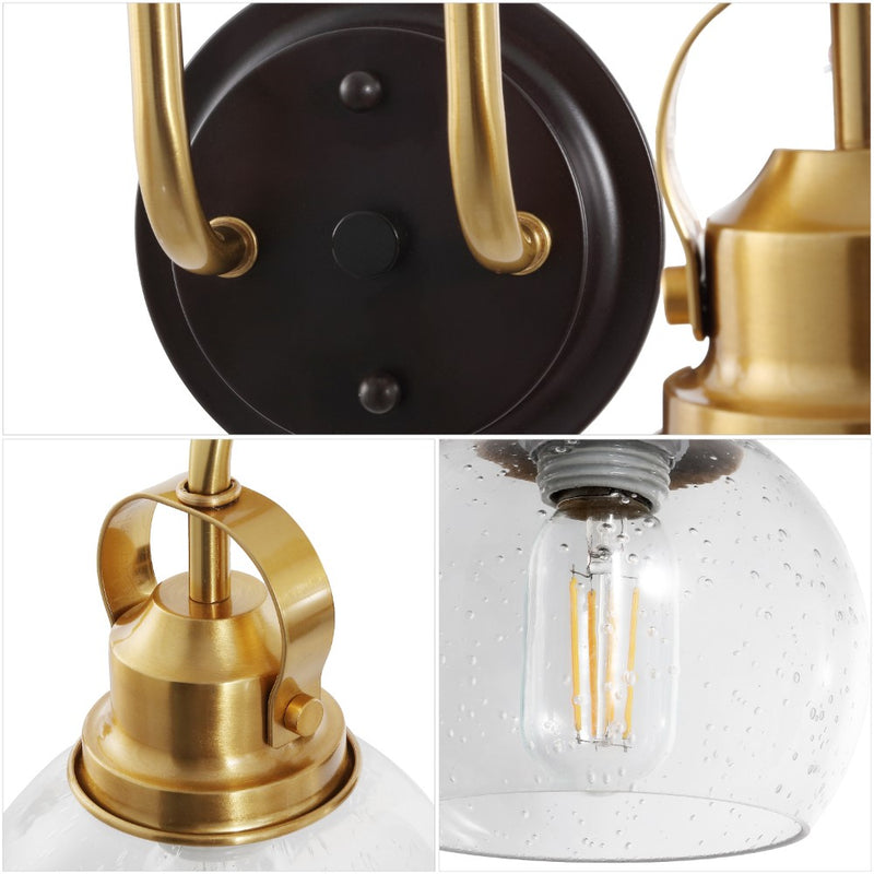 Shirley Metal/ Bubbled Glass Vanity Light
