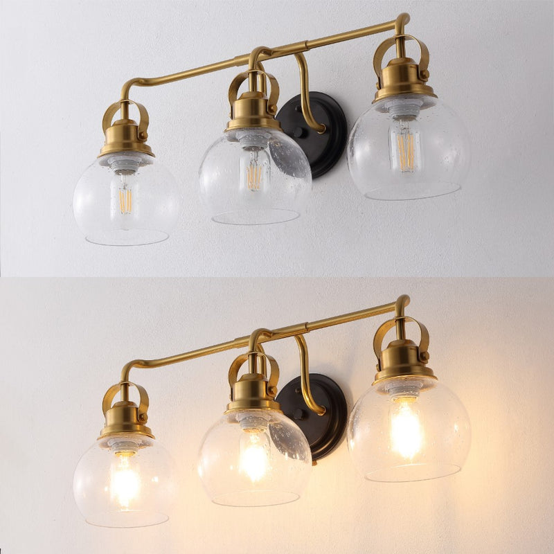 Shirley Metal/ Bubbled Glass Vanity Light