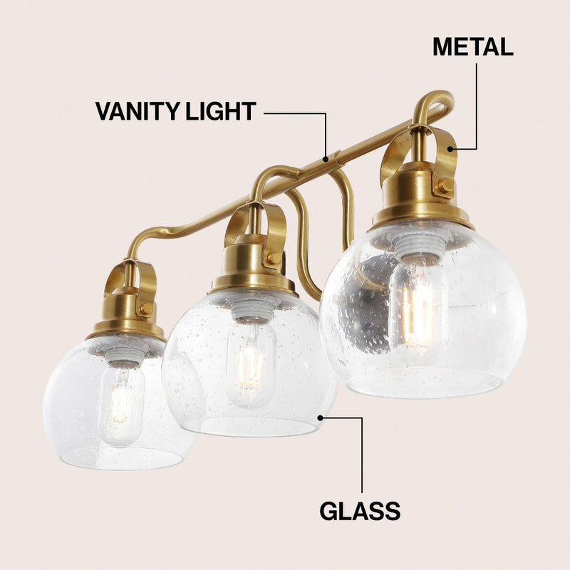 Shirley Metal/ Bubbled Glass Vanity Light