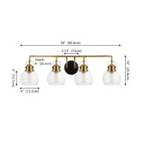 Shirley Metal/ Bubbled Glass Vanity Light