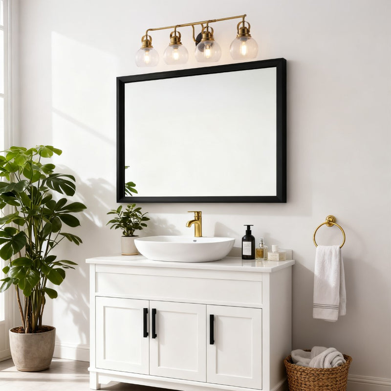 Shirley Metal/ Bubbled Glass Vanity Light