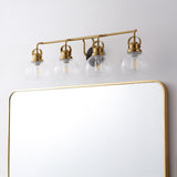 Shirley Metal/ Bubbled Glass Vanity Light