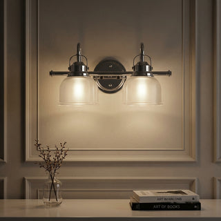 Virginia Metal/Glass LED Vanity Light Chrome / 2 Sockets – AI-ON
