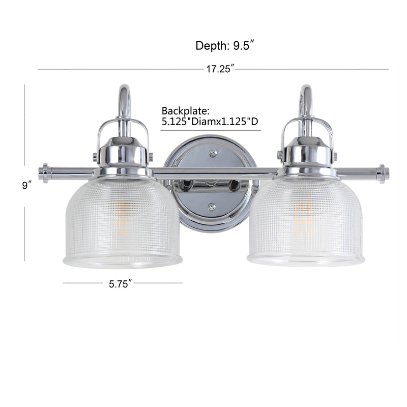 Virginia Metal/Glass LED Vanity Light - JONATHAN Y