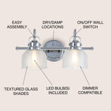 Virginia Metal/Glass LED Vanity Light