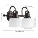 Virginia Metal/Glass LED Vanity Light