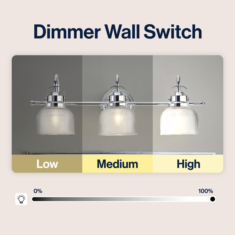Virginia Metal/Glass LED Vanity Light