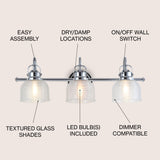 Virginia Metal/Glass LED Vanity Light