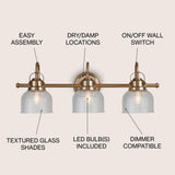 Virginia Metal/Glass LED Vanity Light