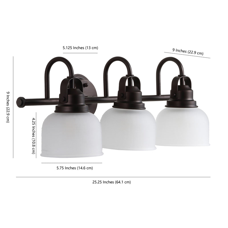 Virginia Metal/Glass LED Vanity Light