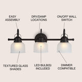 Virginia Metal/Glass LED Vanity Light