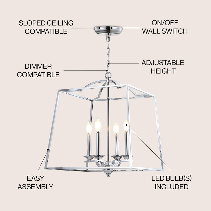 Gloria 14.5" Metal LED Pendant - JONATHAN Y