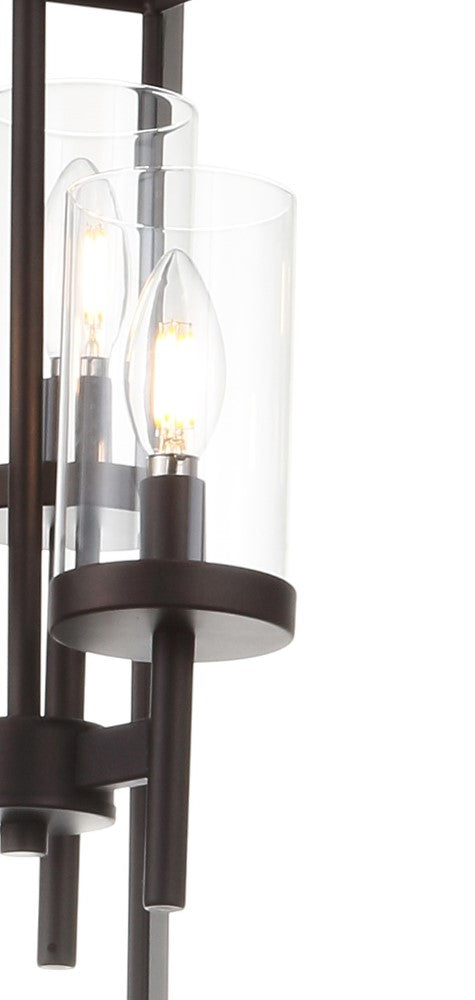 Anna 12" Metal/Glass LED Pendant - JONATHAN Y