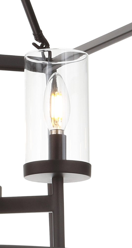 Anna 12" Metal/Glass LED Pendant - JONATHAN Y