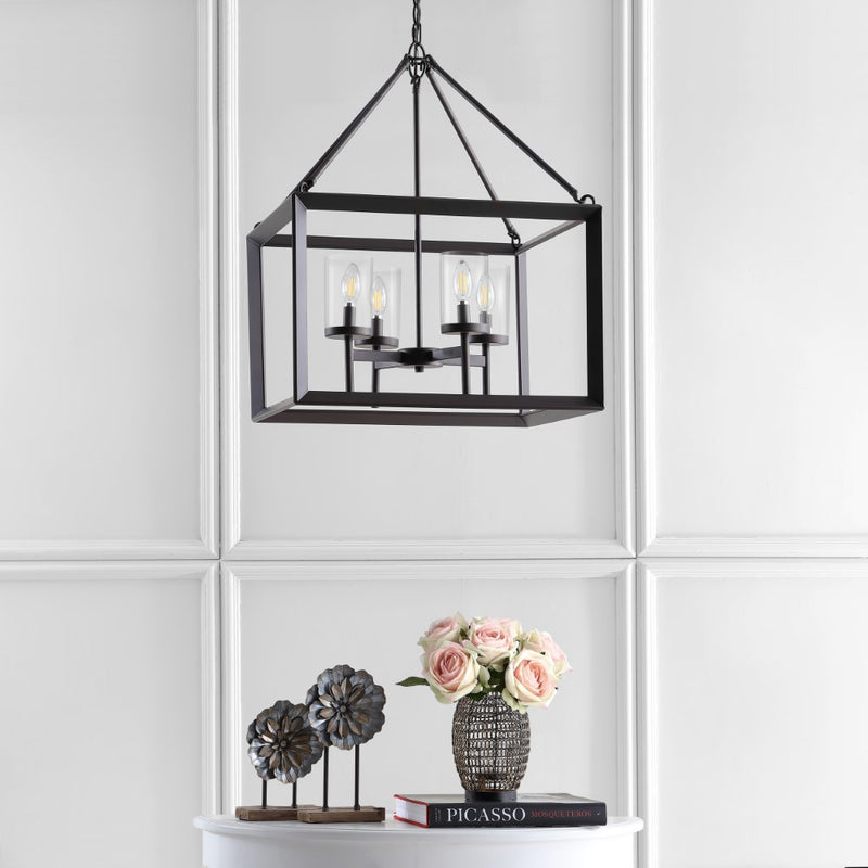 Anna 12" Metal/Glass LED Pendant - JONATHAN Y