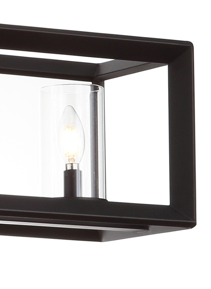 Anna 38.5" Linear Metal/Glass LED Pendant - JONATHAN Y