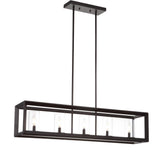 Anna 38.5" Linear Metal/Glass LED Pendant - JONATHAN Y