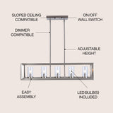 Anna 38.5" Linear Metal/Glass LED Pendant