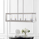Anna 38.5" Linear Metal/Glass LED Pendant - JONATHAN Y