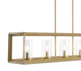 Anna 38.5" Linear Metal/Glass LED Pendant