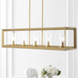 Anna 38.5" Linear Metal/Glass LED Pendant