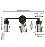 Evelyn Metal Vanity Light Oil Rubbed Bronze / 3-Light – DIM