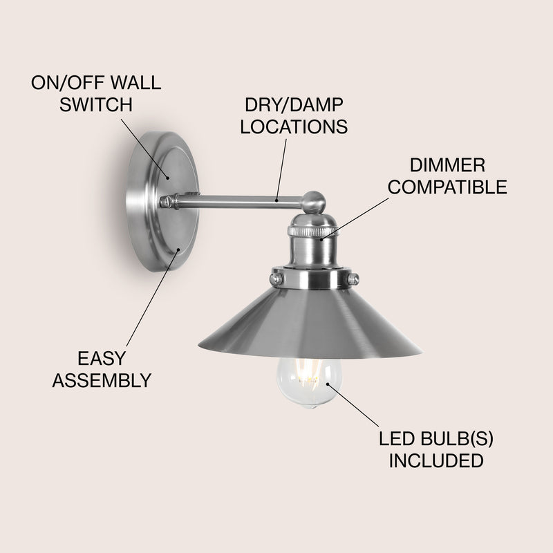 July Metal Shade Sconce