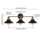 July Metal Shade Sconce Oil Rubbed Bronze/Brass Gold / 3 Sockets – DIM