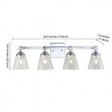 Marion Hurricane Metal/Glass Vanity Chrome / 4-Light – DIM