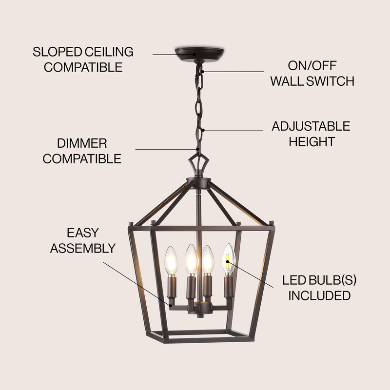 Pagoda Lantern Metal LED Pendant