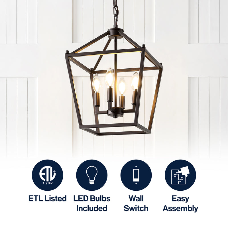 Pagoda Lantern Metal LED Pendant