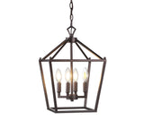 Pagoda Lantern Metal LED Pendant - JONATHAN Y
